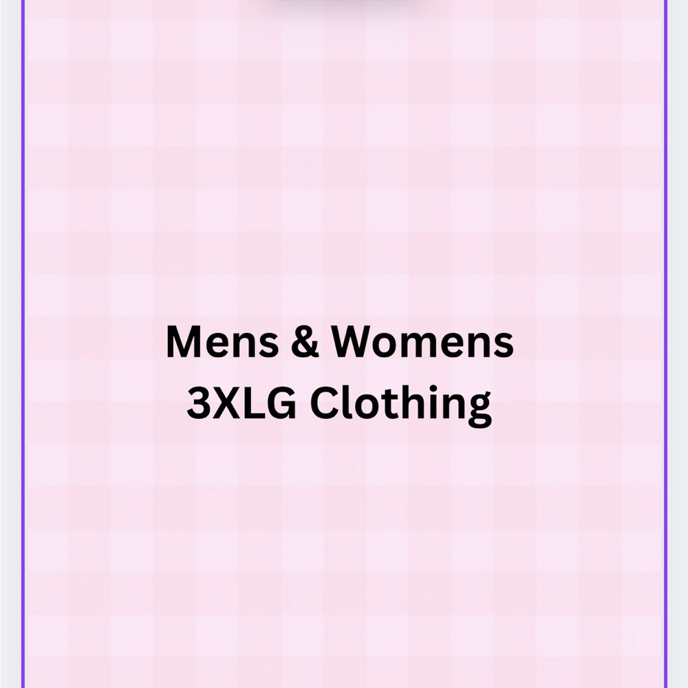 Mens & Womens 3XLG Clothing